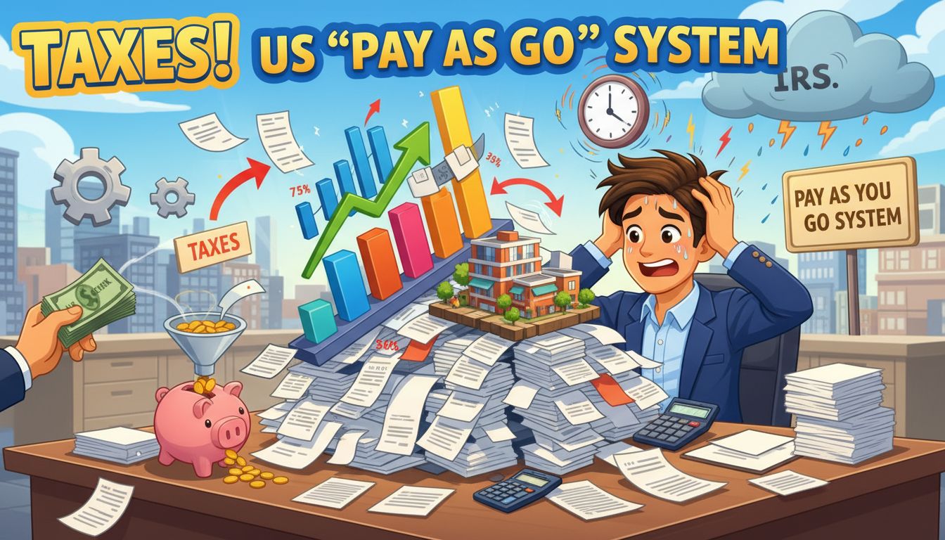 An illustration of U.S. pay-as-you-go tax system